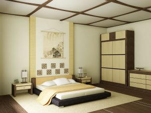 Японский стиль для оформления спальни