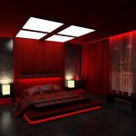 Использование красного цвета в интерьере спальни