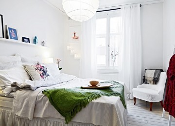 Яркость и красота спальни, созданной в скандинавском стиле