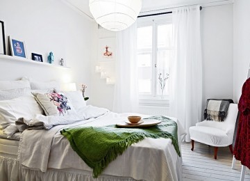 Яркость и красота спальни, созданной в скандинавском стиле