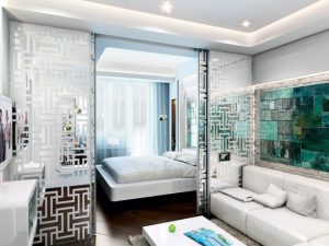 Зонирование спальной комнаты