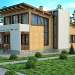 Дизайн деревянного дома в стиле хай-тек