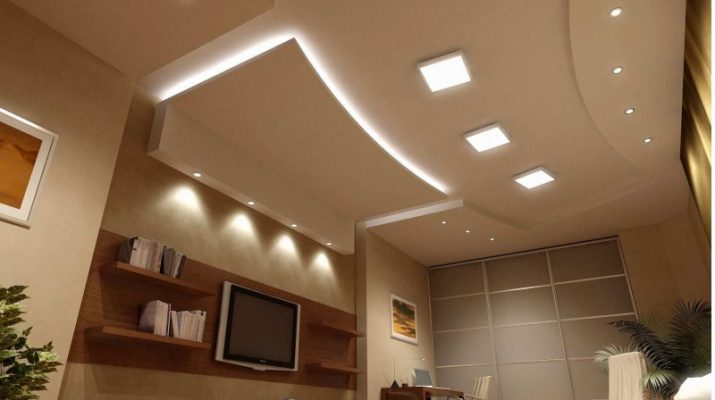 Потолочное разноуровневое освещение